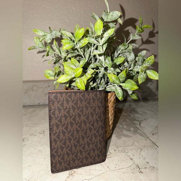 Michael Kors Brown Monogram Passport Holder - Picture 2 of 9